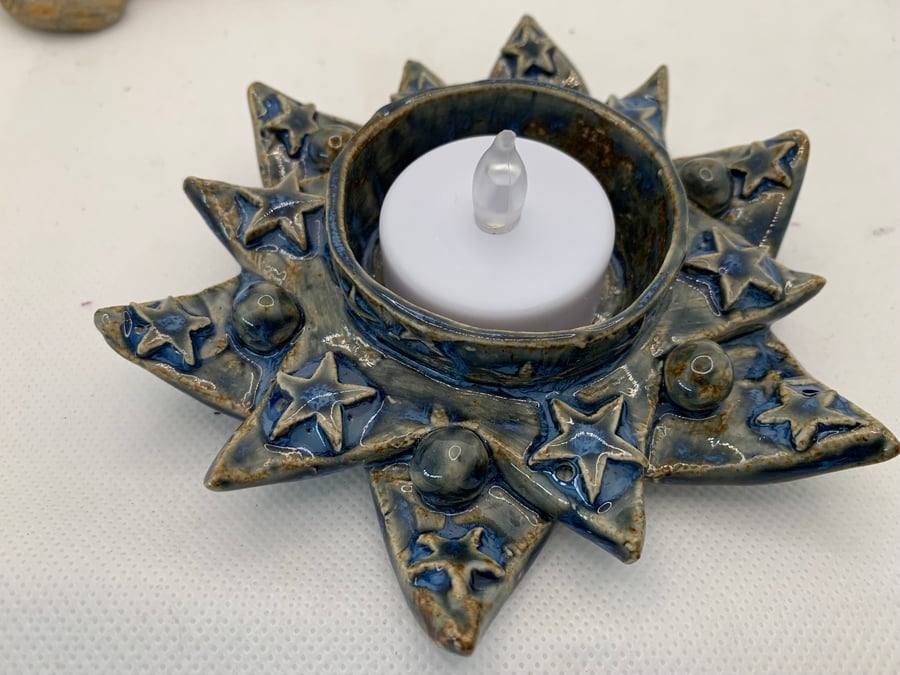 Celestial inspired Tea light holder 