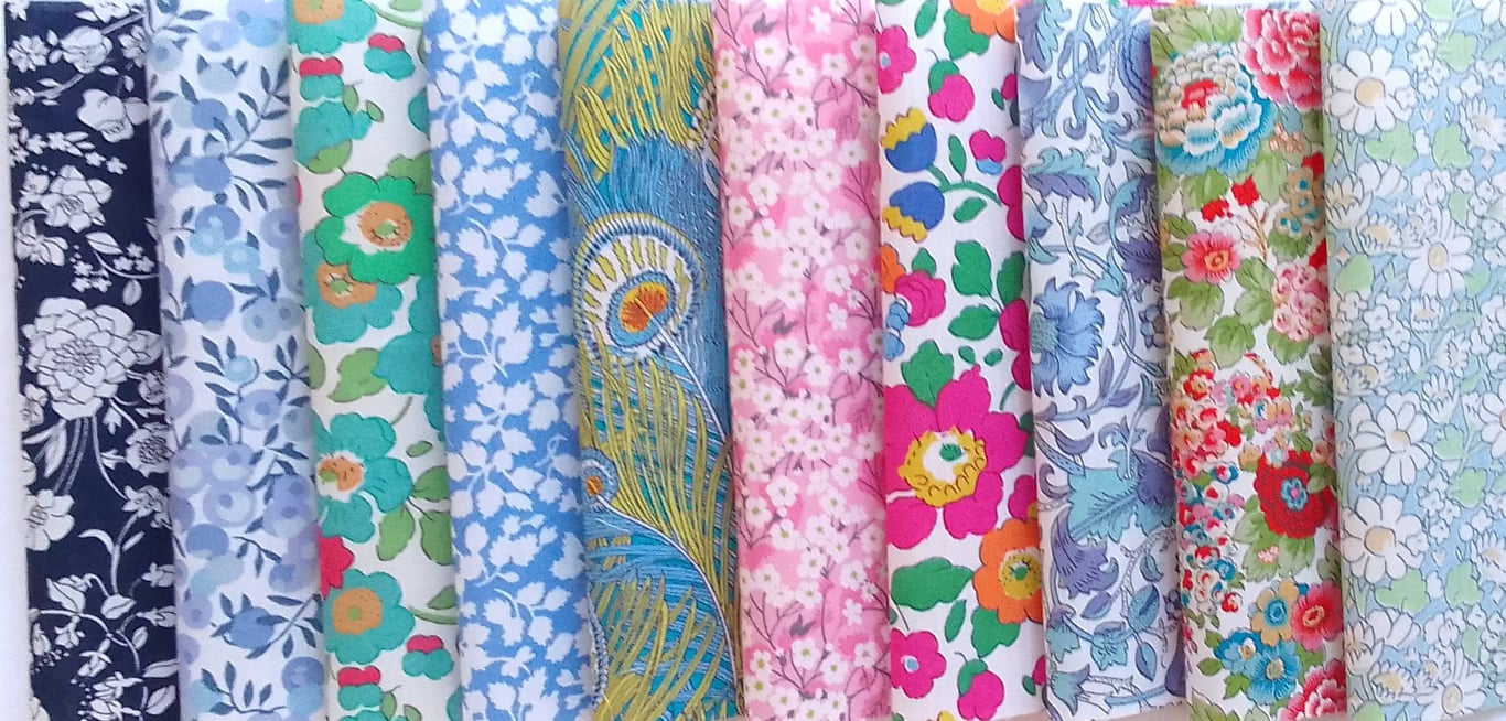 10 Liberty Fabric 5" Squares : MULTICOLOURS :  Fabric Scraps Bundle