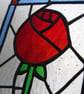 Stained Glass Rose Window Hanging - Image 4