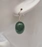 Green Aventurine Nugget Silver Drop Earrings - Image 4