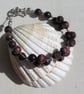 Red Tiger Eye Gemstone Beaded Chakra Bracelet "Red Spirit" - Image 2