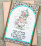 Greetings Card - unicorn, fantasy land, uplifting message, fun card - Image 2