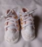 Baby High Top Shoes in pale pink 0-3 months  - Image 3