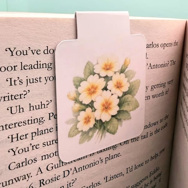 Primrose Magnetic Bookmark - Botanical Bookmark - Spring Flower Page Marker