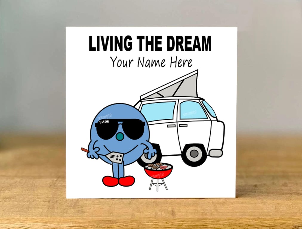Personalised Campervan card, Brother, Dad, Son, uncle, Grandad, motorhome, vw 