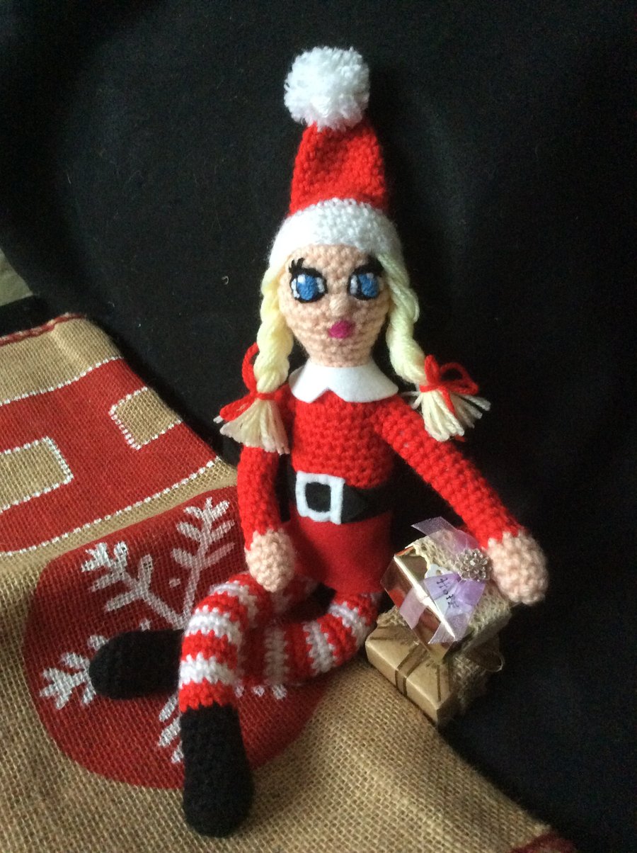 Elfreda the Elf -  Amigurumi Crochet Doll