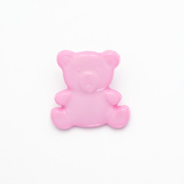 10 pink teddy Bear buttons 25mm