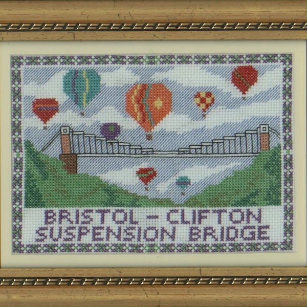 Bristol Balloon Fiesta Cross Stitch Kit Size 7" x 5"  Full Kit