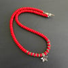 Coral and Hilltribe Silver Necklace
