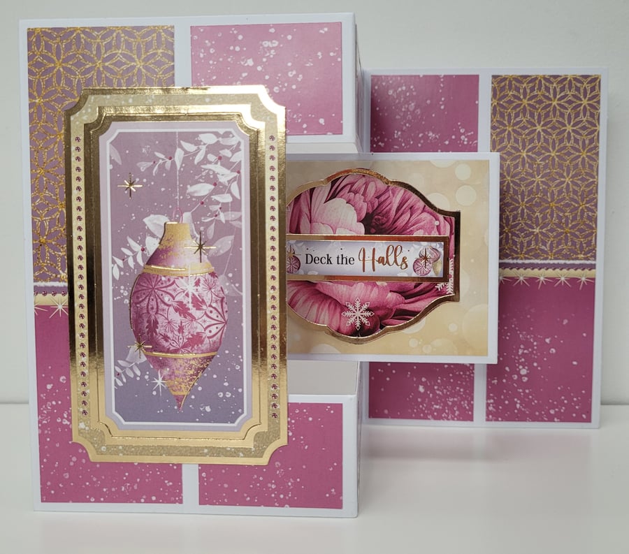 Deck The Halls - Luxury Tri-Fold Christmas Card