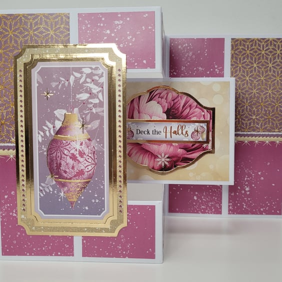 Deck The Halls - Luxury Tri-Fold Christmas Card