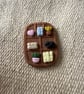 Large bookcase polymer clay magnet 