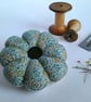 Pin cushion - retro flower style in organic cotton  - Image 3
