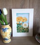 Californian Poppies Original coloured pen drawing.   - Image 1