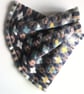 Handwoven Lambswool Cowl in Grey, Buff, Navy and Lemon 10 - Image 5