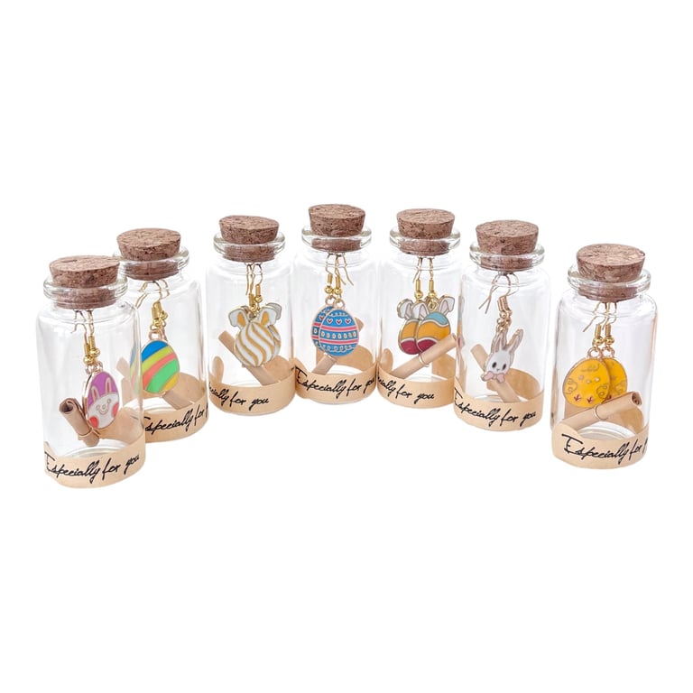 Message in a Bottle Easter Theme Earrings