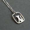 Tiny edge of the woods fox necklace
