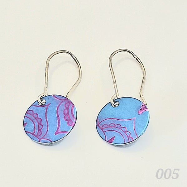 005 - Handmade Aluminium and Silver Reversible Earrings