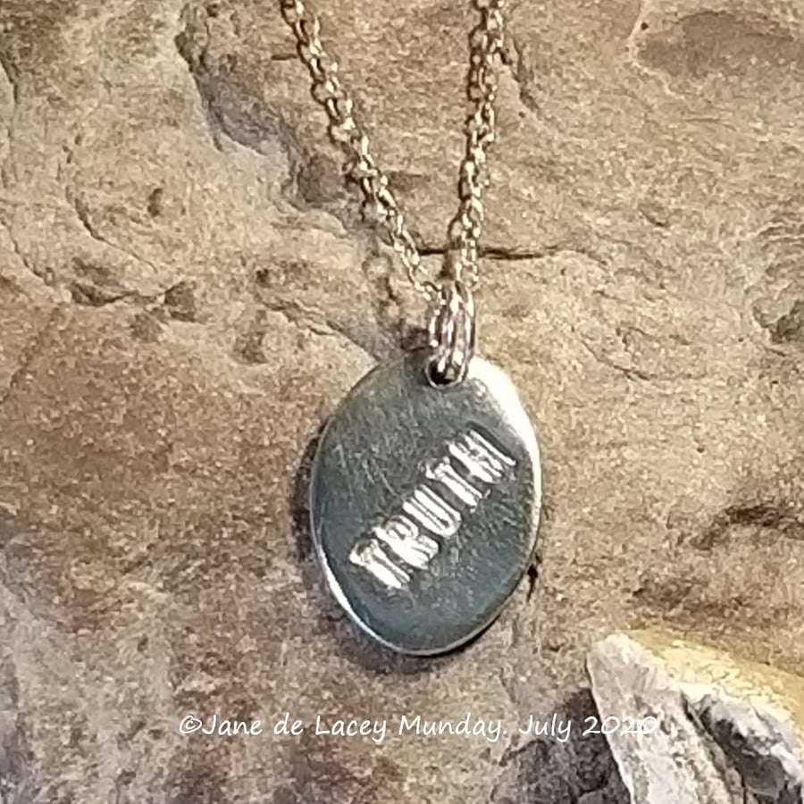 Fine Silver 'Truth' Pendant (ON SALE - PRICE REDUCED)