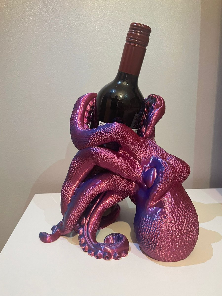 3D Printed Octopus Kraken Wine Holder