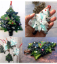 Handmade Fused Glass 3D Christmas Tree Hanging Decoration - Festive Gift - Image 1
