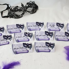 Masquerade Ball Personalised Place Cards