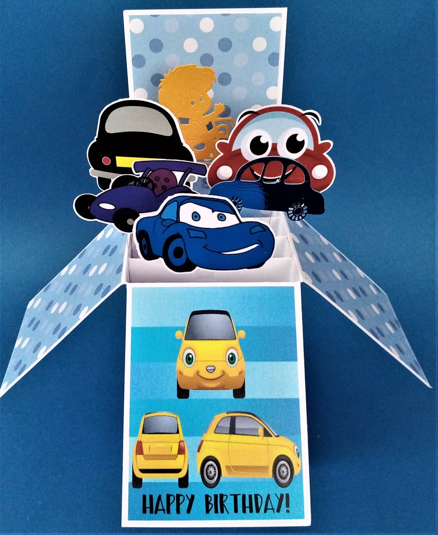 Boys Birthday Card with Cars