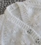  14" Newborn Girls Knots Patterned Cardigan - Image 3