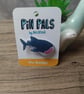 Happy blue whale shark pin badge - Image 2