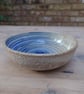 Spiral patterned ceramic bowl