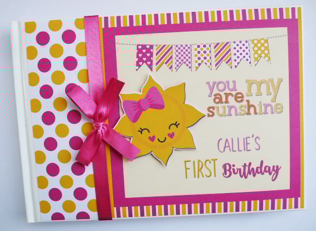  You are my sunshine Birthday Guest Book, sunshine birthday party gift