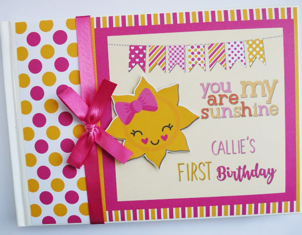  You are my sunshine Birthday Guest Book, sunshine birthday party gift