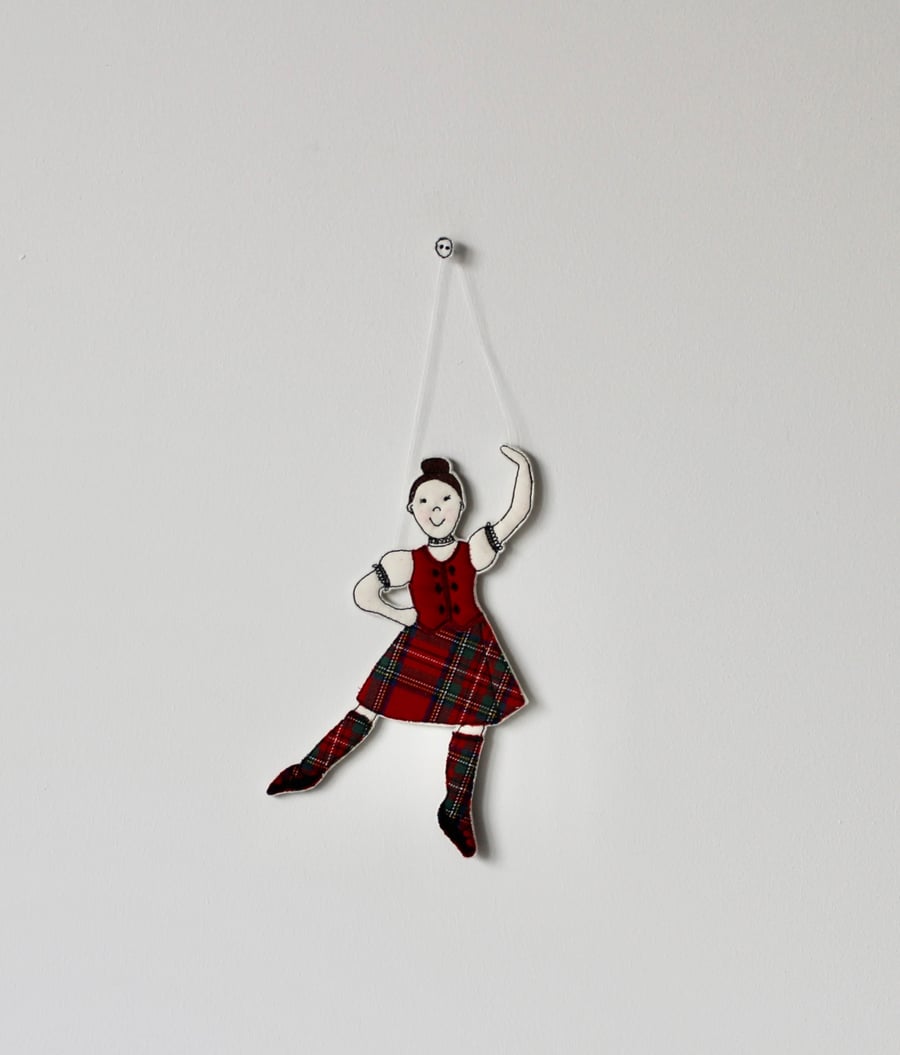 'Highland Dancing Girl' - Hanging Decoration
