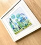 Stunning fused glass blue meadow picture  - Image 2
