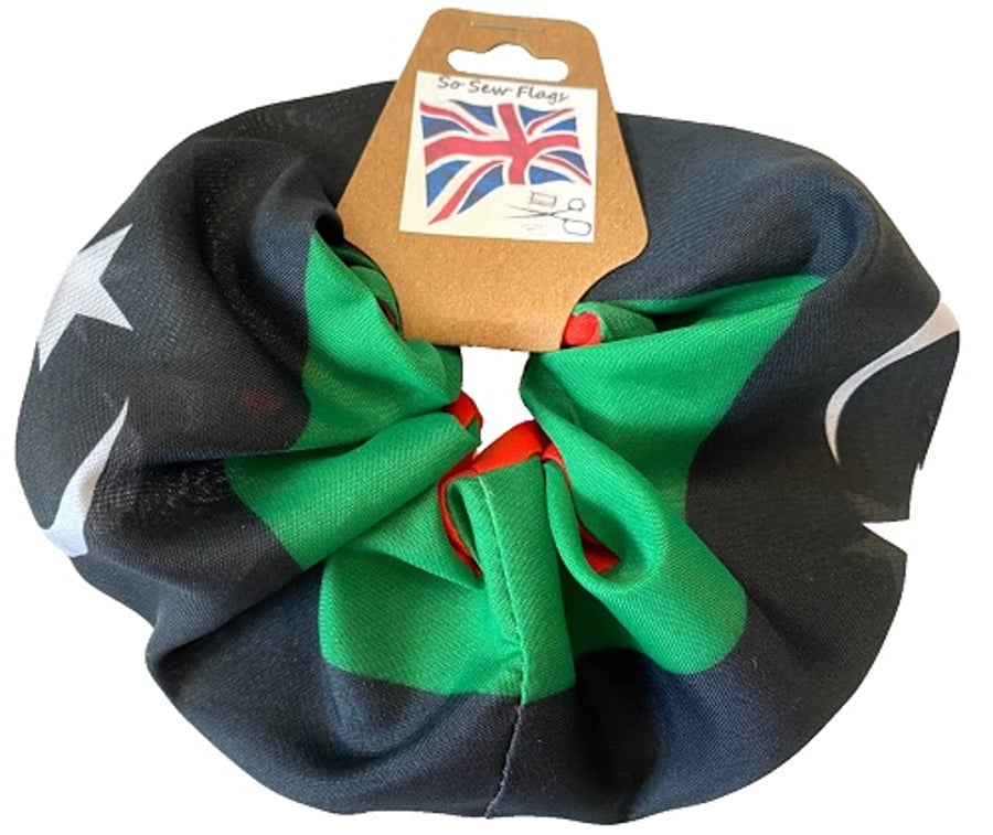 Libya Libyan New Kingdom Flag Hair Scrunchie Scrunchies Accessory Band Elastic