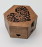 Wooden box with pyrography hearts for keepsakes, jewellery or trinkets  - Image 4