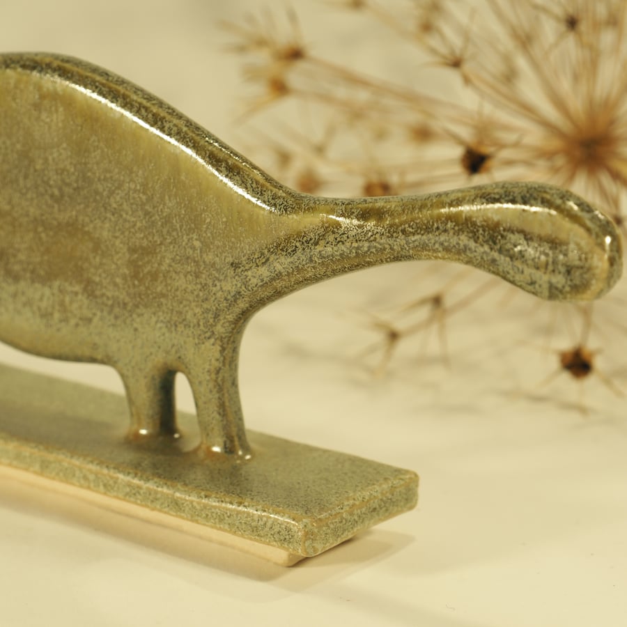 Ceramic Dinosaur: Brontosaurus, Meadow Green