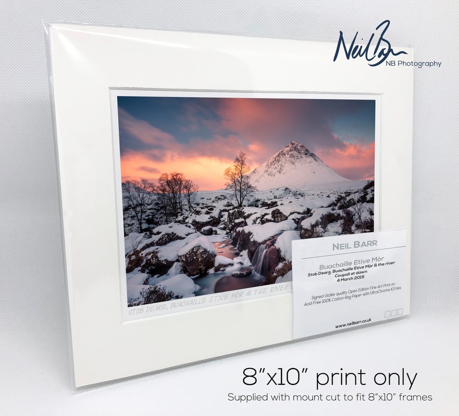 Buachaille Etive Mor (Stob Dearg) Glen Coe - A5 (10" x 8") Unframed Print