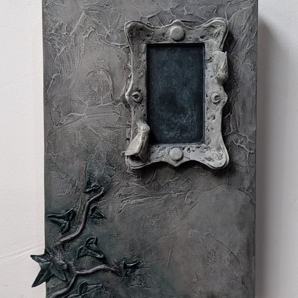 Dream Fracture ii - Victorian gothic, ethereal moth, ivy and wall sculpture