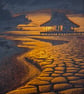 Sunset Coastal Path 3D HueForge Art Print - 6.5 x 3.5 Inch - Framed - Image 2