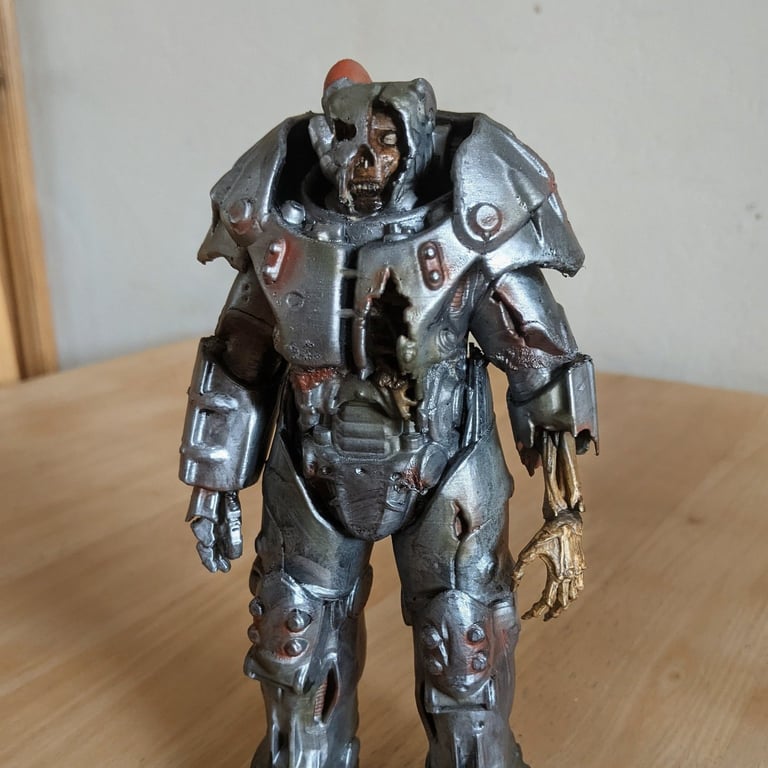 Undead Ghoul X01 Power Armor Desktop Display Model Fallout Inspired