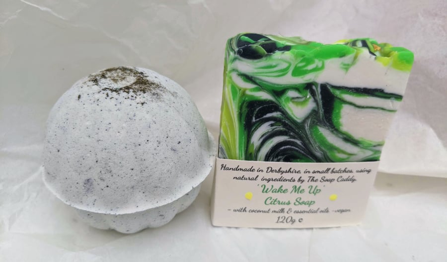 Soap and Bath Bomb -Wake Me Up Citrus- half price.