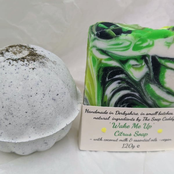 Soap and Bath Bomb -Wake Me Up Citrus- half price.