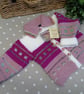 Baby Girl's Hand Knitted Cardigan -Jacket 12 - 18 months size  - Image 2
