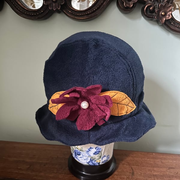Navy Blue Cloche Hat