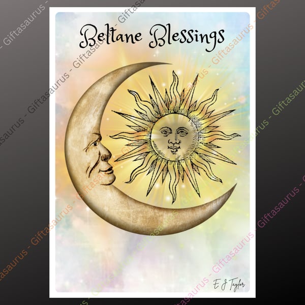 Beltane Blessings Card Wiccan Pagan Wiccan Witch Witchy Solstice Equinox