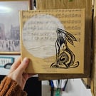 "Moonlit Melody” – Mixed Media Art on Vintage Sheet Music