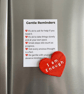 I Am Enough handmade red heart fridge magnet with A7 Gentle Reminders card