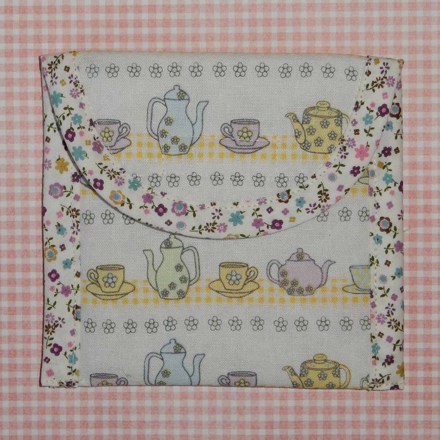Tea bag wallet - Pretty pastel china