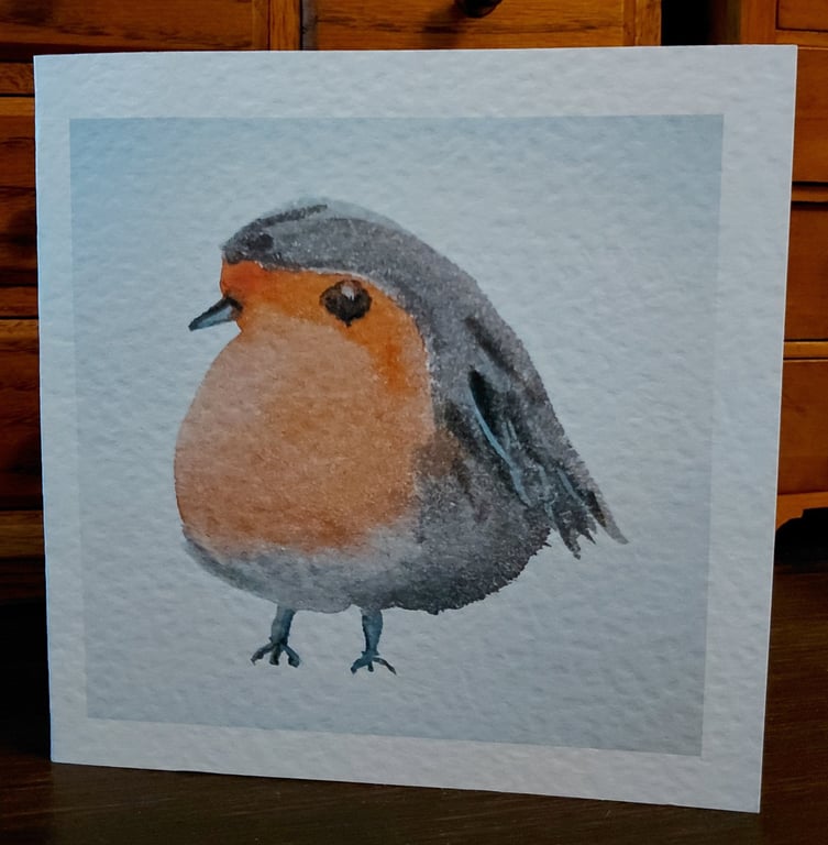 Christmas Robin - reproduced from Original Watercolour x 4 cards, one design